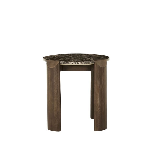 Side Tables Emperador Marble - Chocolate Oak Willa Marble Side Table