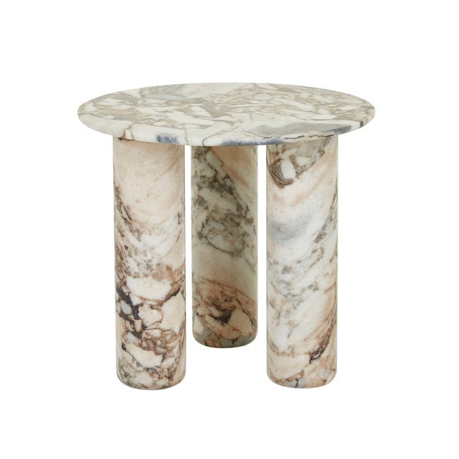 Side Tables Natural Ocean Marble Atlas Orbit Side Table