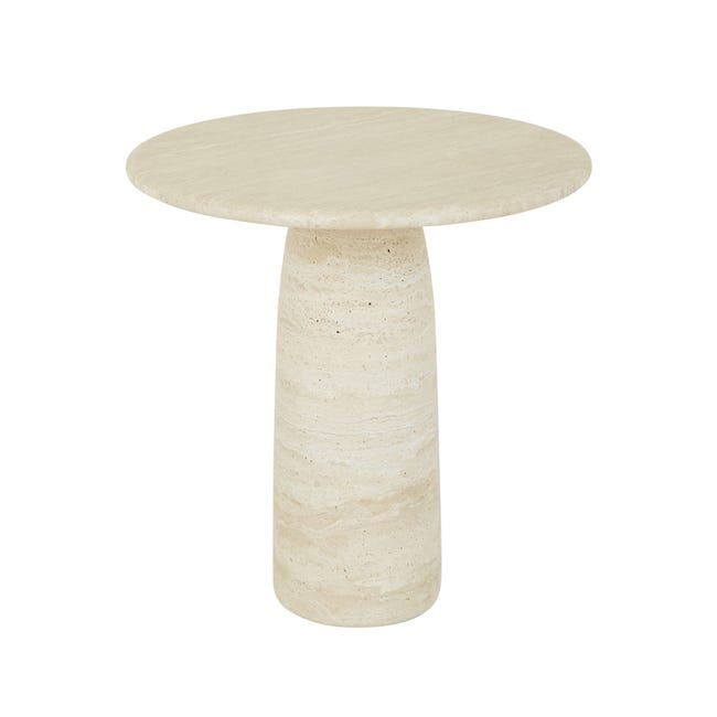 Side Tables Natural Travertine Puddle Side Table