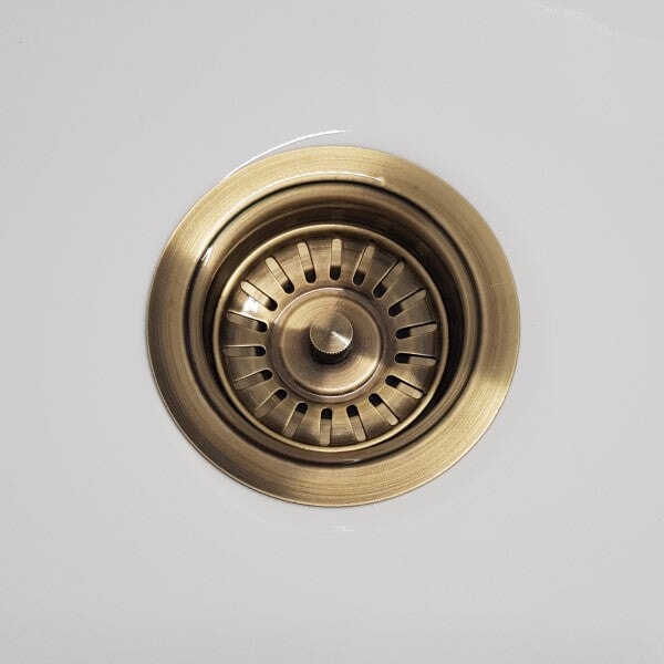 Sink Accessories Turner Hastings 90 x 50mm Basket Waste with Long Screw - Antique Brass