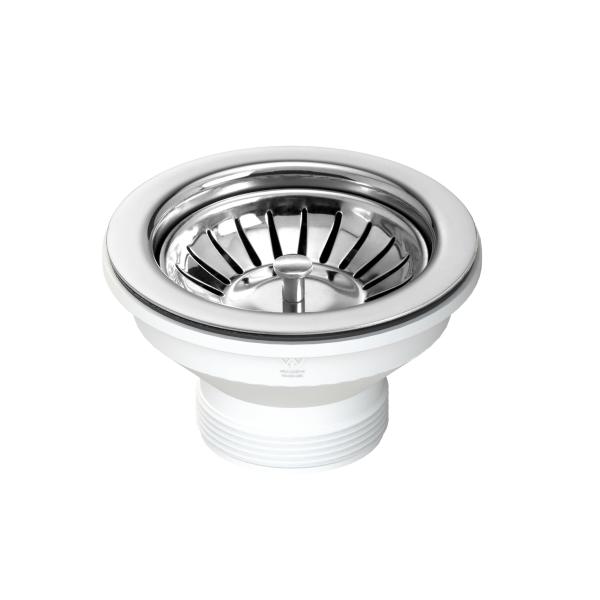 Sink Accessories Turner Hastings 90 x 50mm Basket Waste with Long Screw - Polished Stainless