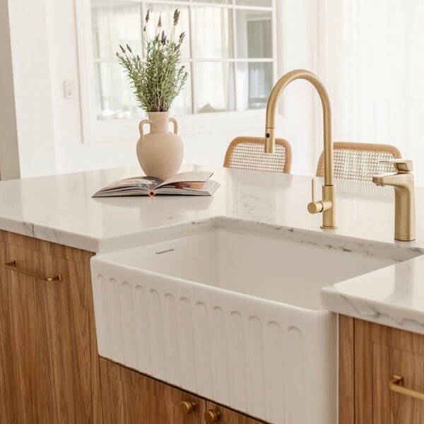 Sink Mixers Naples Pull Out Sink Mixer - Brushed Brass