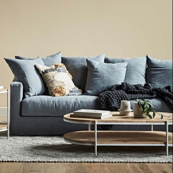 Sofas Tolv Sloopy 3 Seater Sofa - Kale Linen