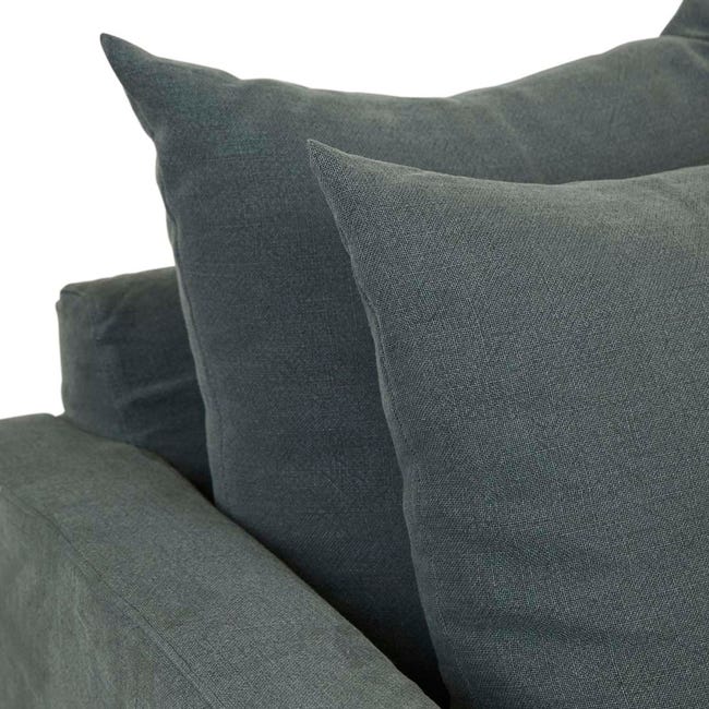 Sofas Tolv Sloopy 3 Seater Sofa - Kale Linen