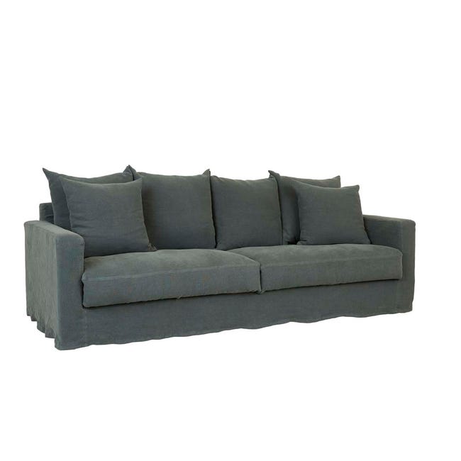 Sofas Tolv Sloopy 3 Seater Sofa - Kale Linen