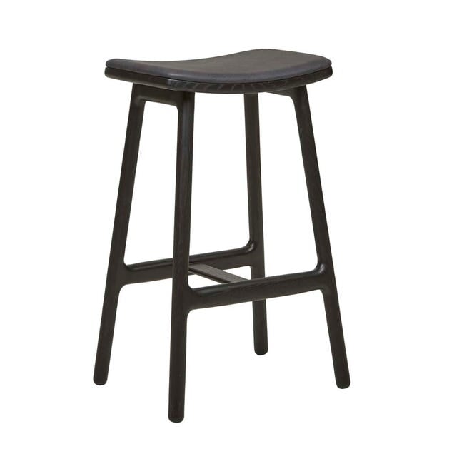 Table & Bar Stools Sketch Odd Upholstered Barstool - Black - Black Onyx