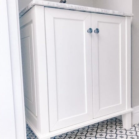 Vanities Turner Hastings Coventry 750mm Satin White Vanity, Marble Top