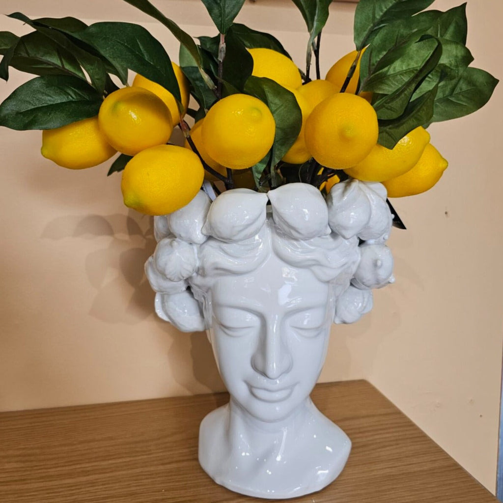 Vases Lemon Head Vase White 25X27