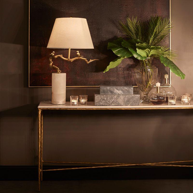 Accent Tables Esmond Marble Console Table Large