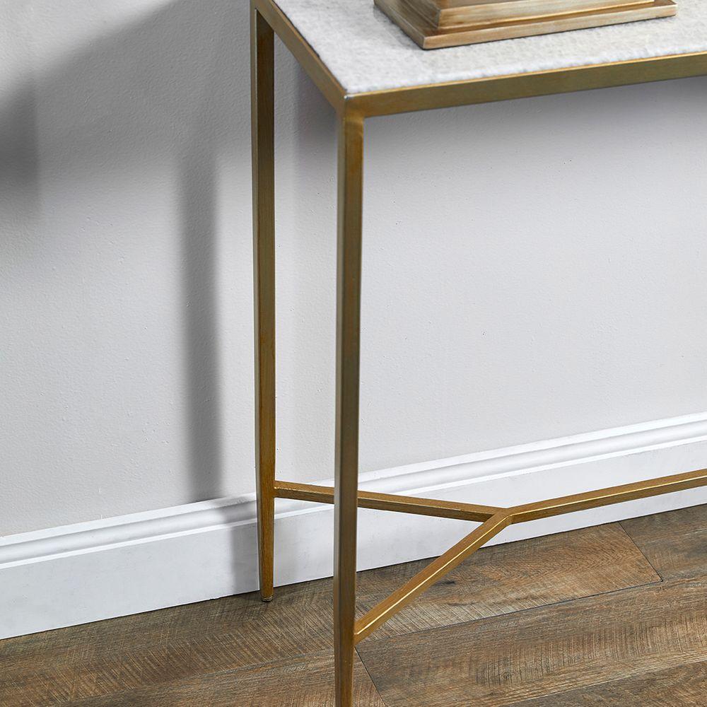 Accent Tables Khloe Console Table Small Gold