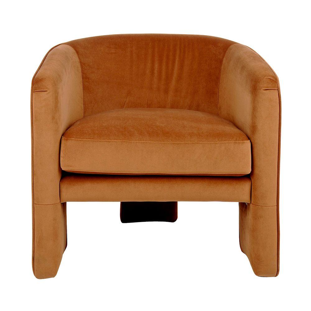 Arm Chairs, Recliners & Sleeper Chairs Caramel Velvet Fiona Occasional Chair