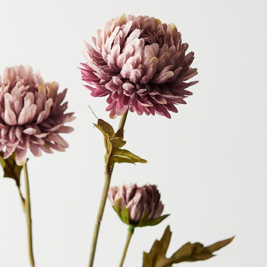 Artificial Flora Chrysanthemum Spray Dusty Pink 68CML
