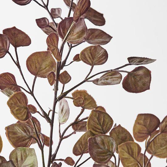 Artificial Flora Cordate Leaf Spray Burgundy Green