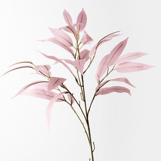 Artificial Flora Eucalyptus Long Leaf Spray Dusty Pink 78CML