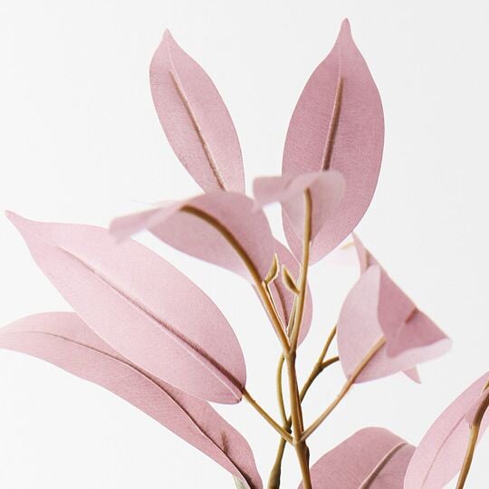 Artificial Flora Eucalyptus Long Leaf Spray Dusty Pink 78CML