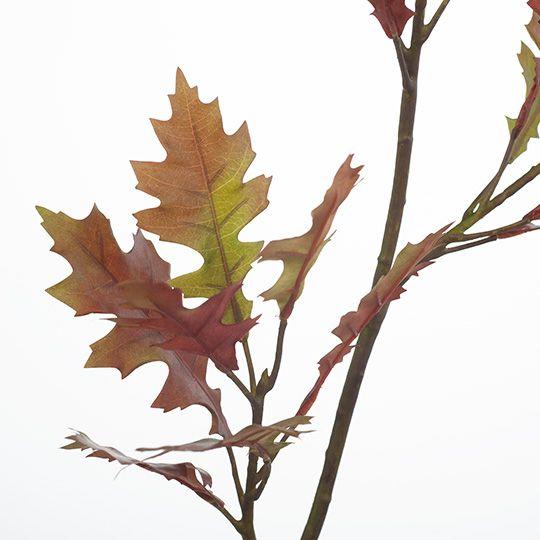Artificial Flora Oak Leaf Spray Rust