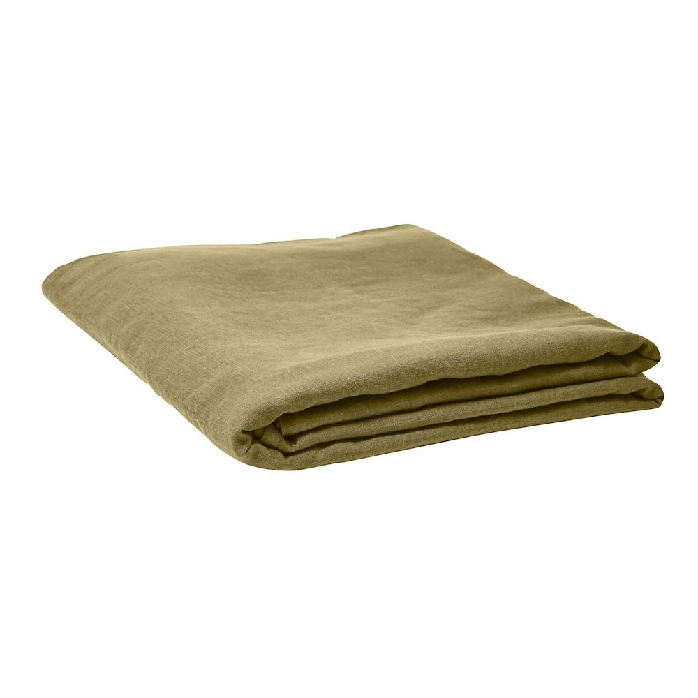 Bed Sheets Linen Flat Sheet Moss
