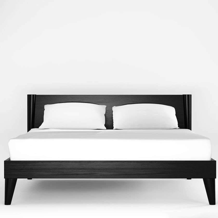 Beds & Bed Frames Vintage Queen Sized Bed Satin Black
