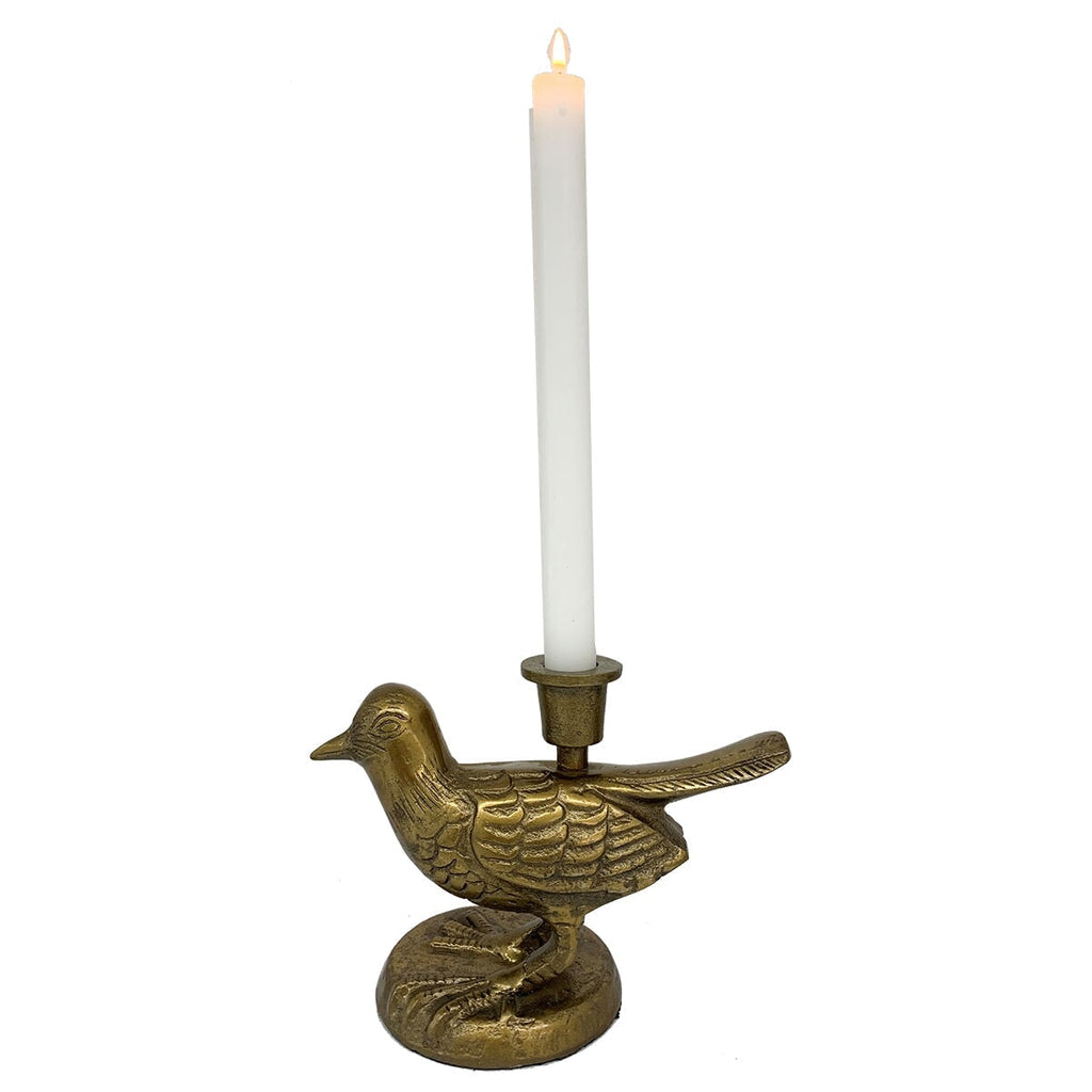 Candle Holders Bird Candle Holder Antique Gold