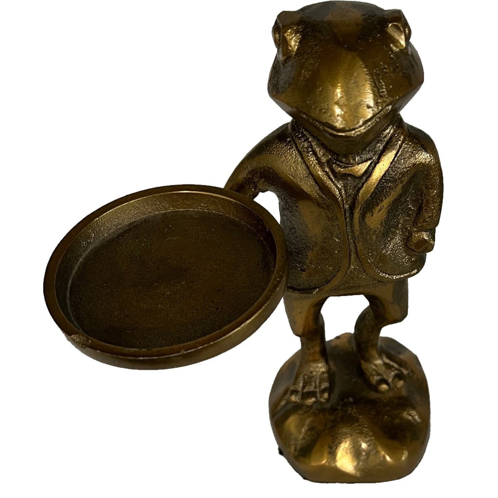Candle Holders Frog Candle Holder Antique Gold
