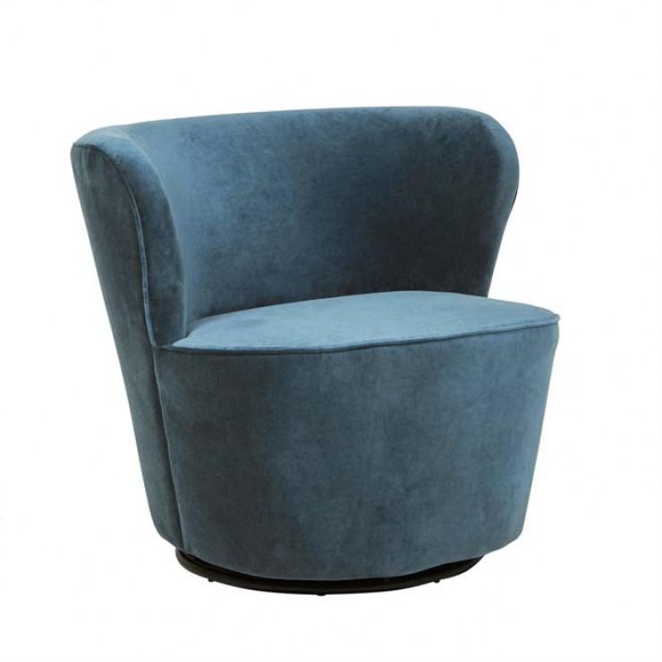 Chairs Slate Blue Kennedy Swivel Occasional Chair