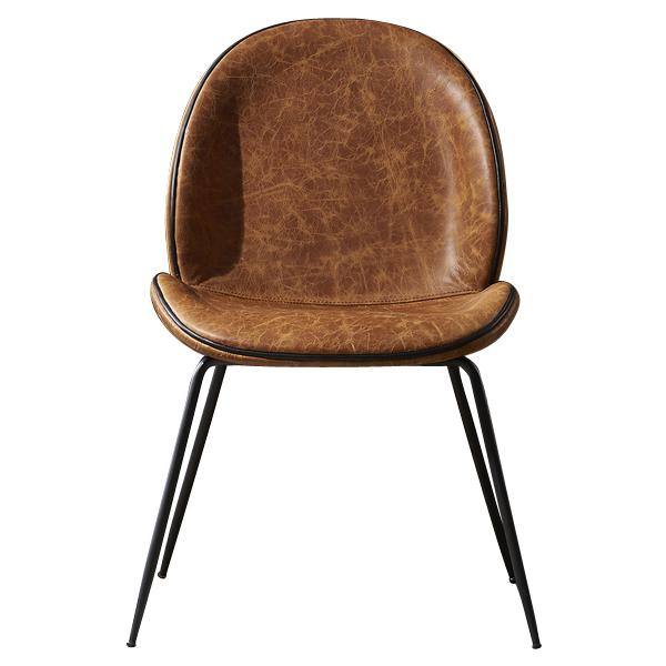 Chairs Titan Brown Leather Beetle Chair