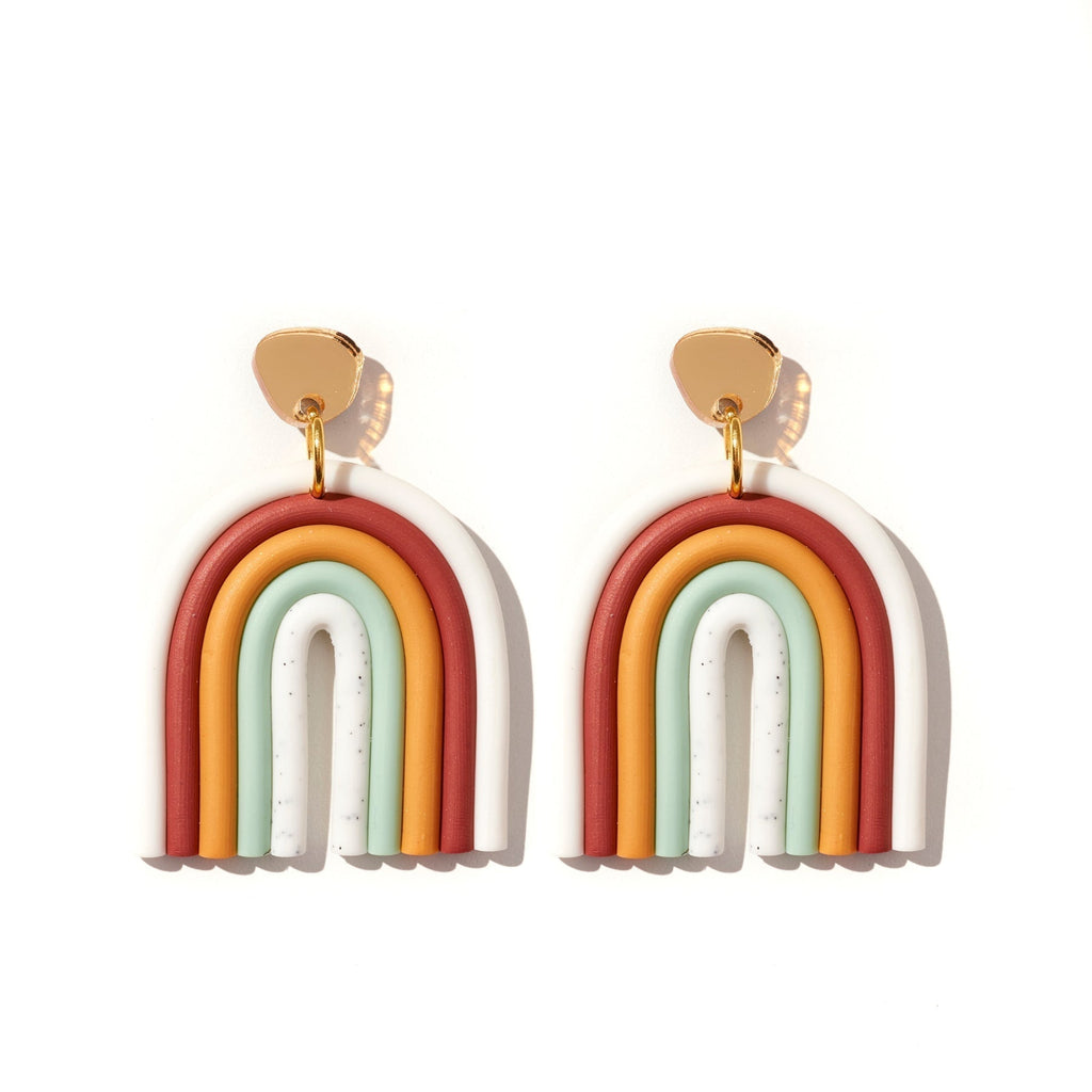 Charms & Pendants Hazel Rainbow Earrings - Gold + Neutrals