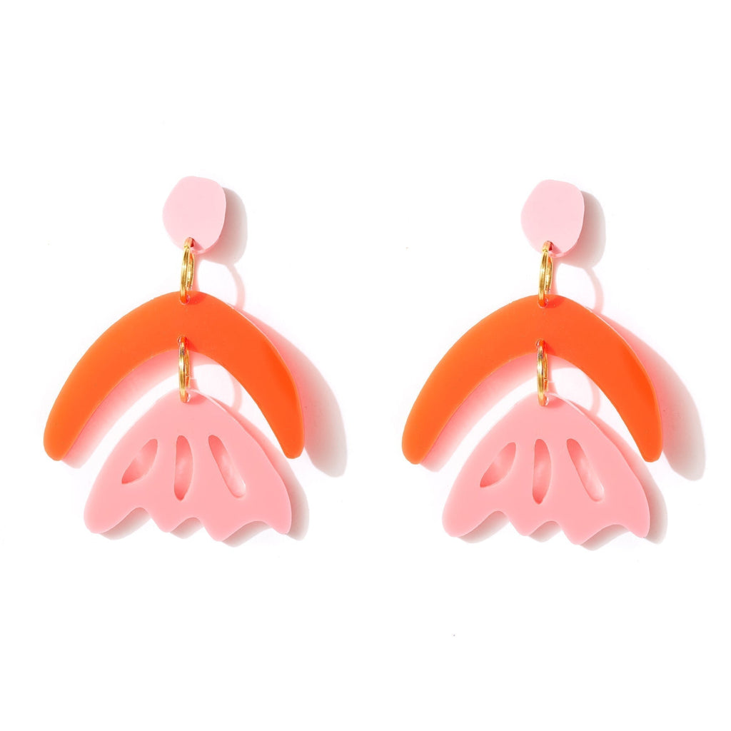 Charms & Pendants Pink + Red Arlie Earrings