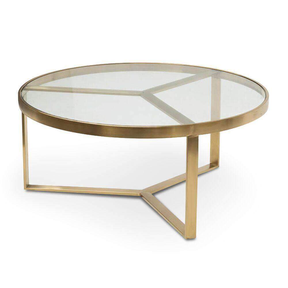 90CM Coffee Table Brushed Gold Base--VAVOOM