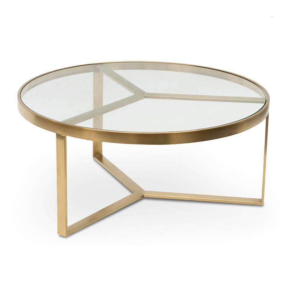 90CM Coffee Table Brushed Gold Base--VAVOOM