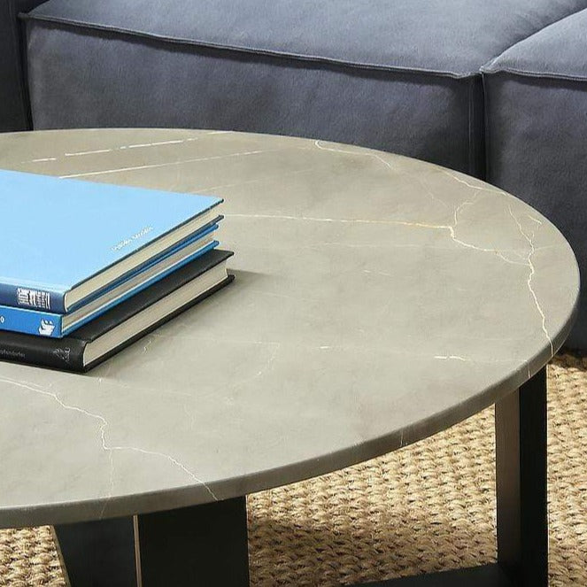 Coffee Tables Zoe Round Marble Coffee Table