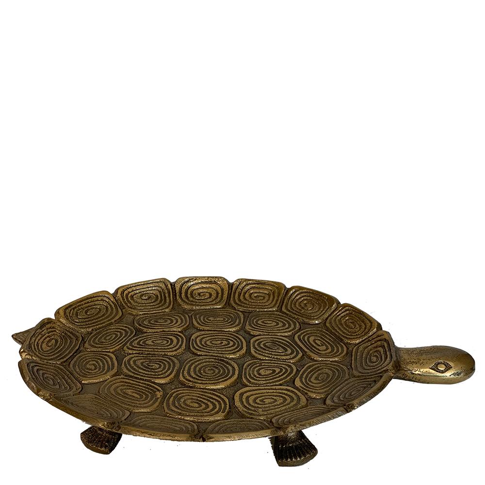 Decorative Plates Large Tortoise Plate Antique Gold