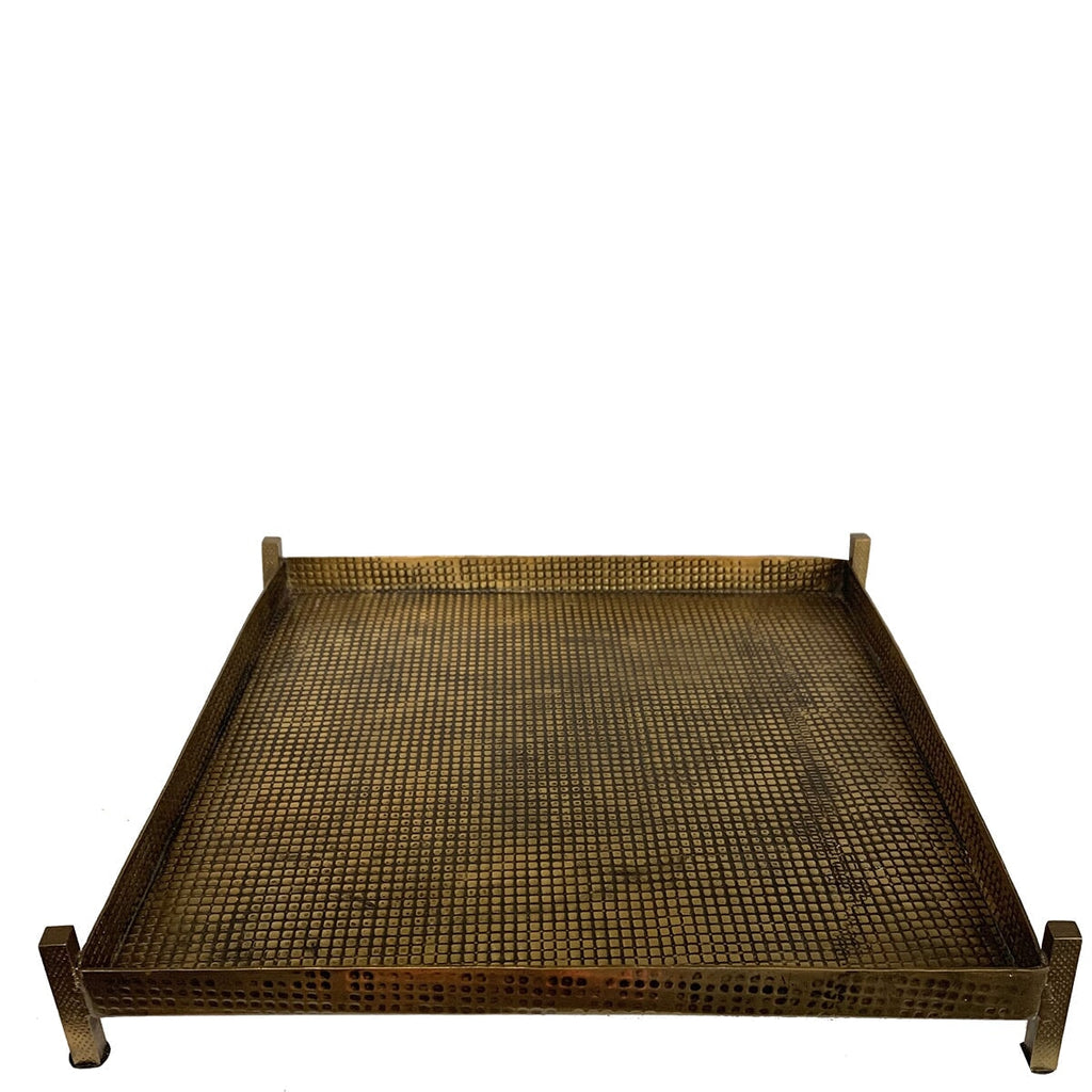 Decorative Trays Large Square Tray With Legs Antique Gold