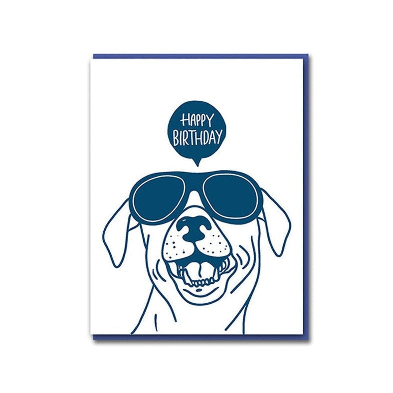 Greeting & Note Cards 1973 Bench Pressed Greeting Card Dog Happy Birthday