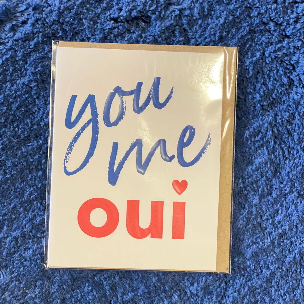 Greeting & Note Cards 1973 Love Letterpress Greeting Card You Me Oui