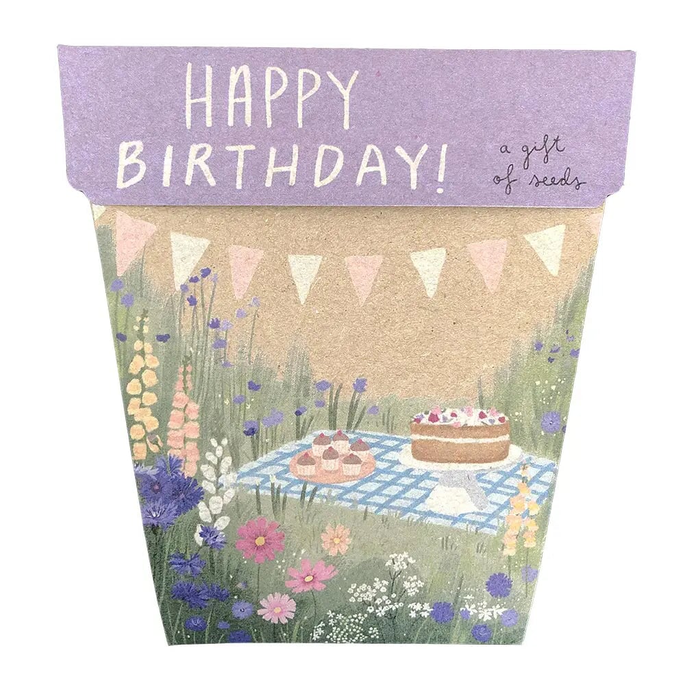 Greeting & Note Cards Happy Birthday Picnic Gift of Seeds