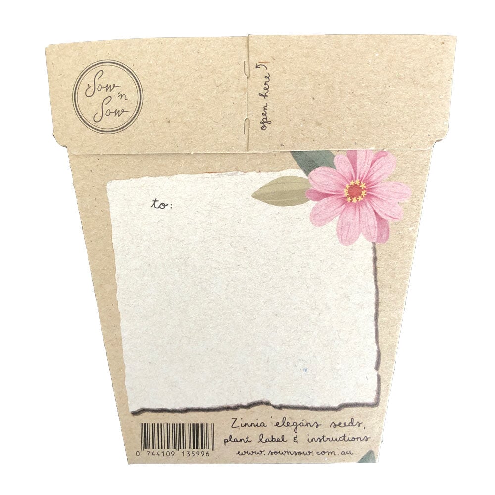 Greeting & Note Cards Happy Birthday Zinnia Gift of Seeds