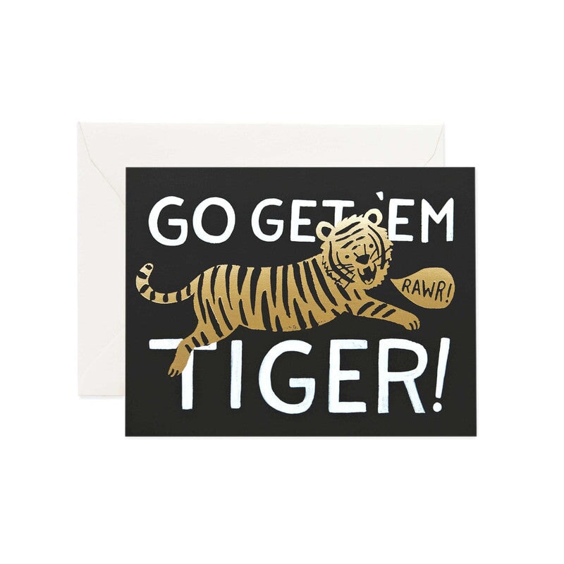 Greeting & Note Cards Rifle Paper Co Single Card Go Get 'Em Tiger
