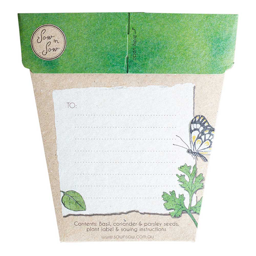 Greeting & Note Cards Trio of Herbs Gift of Seeds
