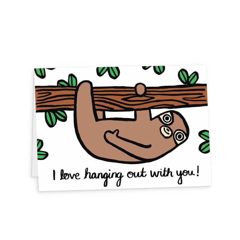 Greeting & Note Cards Wrap Alice Bowsher Collection Single Card Hanging Out With You