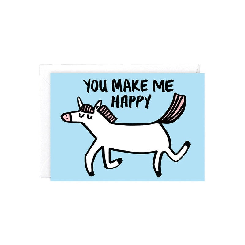 Greeting & Note Cards Wrap Alice Bowsher Collection Single Card You Make Me Happy