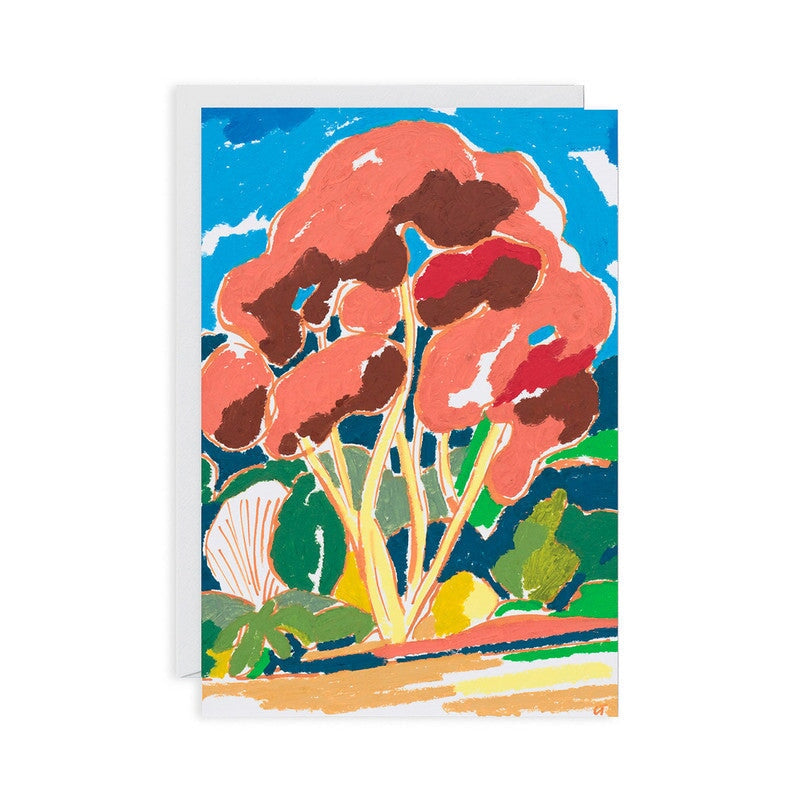 Greeting & Note Cards Wrap Charlotte Trounce Collection Single Art Card Copper Tree