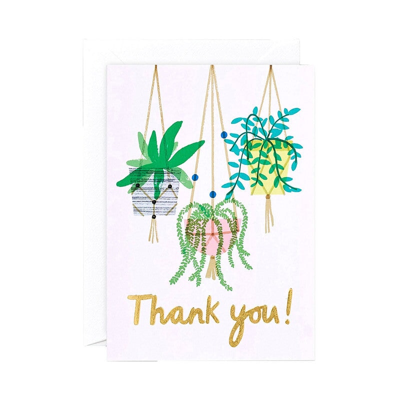Greeting & Note Cards Wrap Charlotte Trounce Collection Single Card With Foil Thank You Macrame