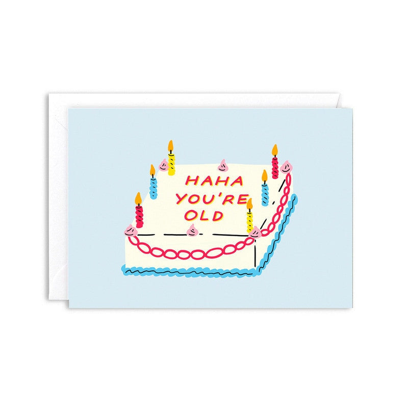 Greeting & Note Cards Wrap Holly St Clair Collection Single Card Haha Cake