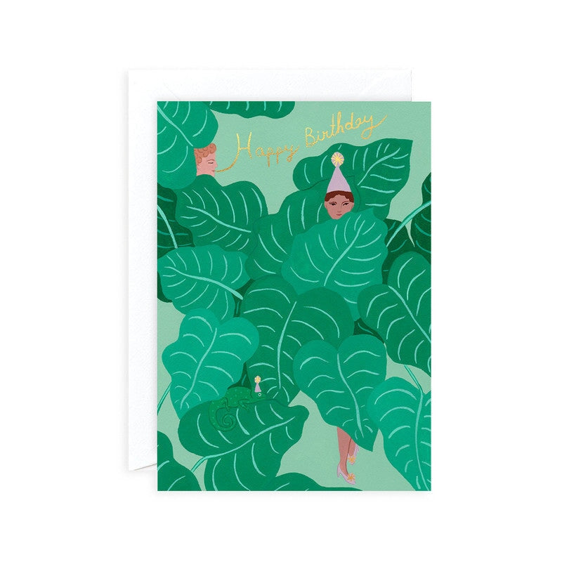 Greeting & Note Cards Wrap Isabelle Feliu Collection Single Card Happy Birthday Leaves