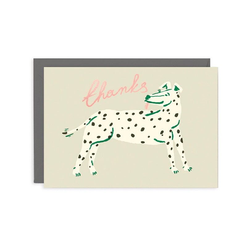 Greeting & Note Cards Wrap Single Card Thanks Dog