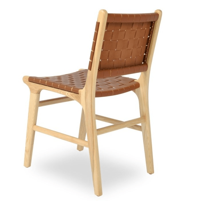 Kitchen & Dining Room Chairs Brooklyn Dining Chair Woven Cognac Seat /Natural Frame