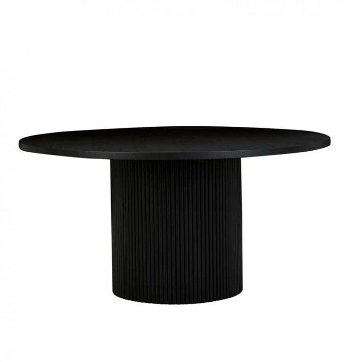 Kitchen & Dining Room Tables Matte Black / 150 Dia X H 75cm Benjamin Ripple Round Dining Table