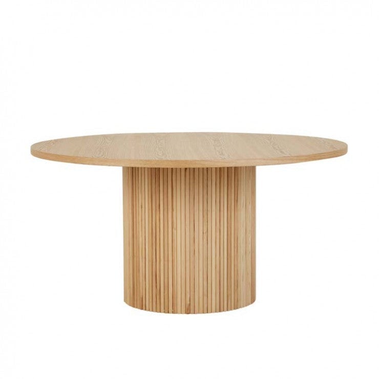 Kitchen & Dining Room Tables Natural Ash / 150 Dia X H 75cm Benjamin Ripple Round Dining Table