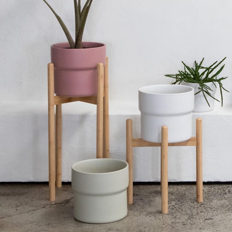 Plant Stands Leonda Large Bamboo Pot Stand 35.5 X 65CM